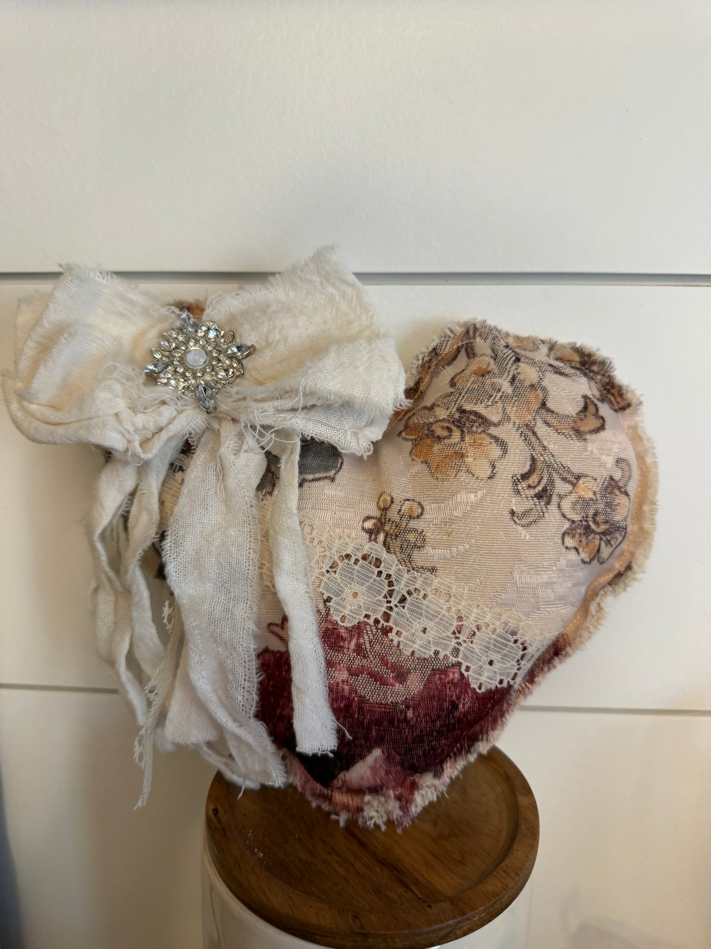 Heart Pillow with Bow