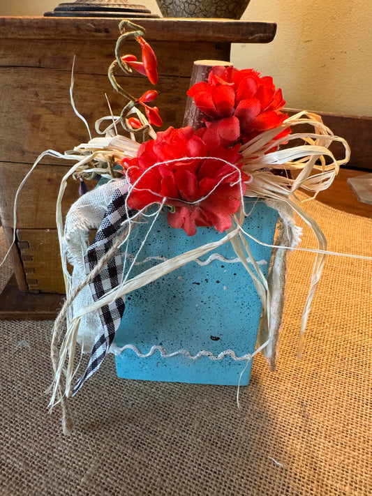 Blue Whimsical Splattered Pumpkin