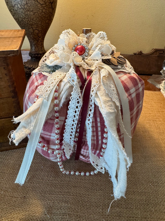 Plaid Fabric Pumpkin