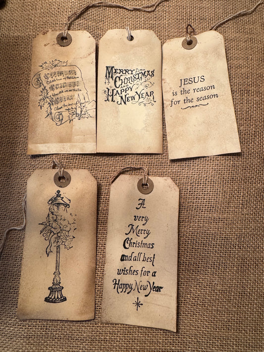 5 Christmas Tags