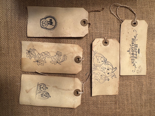 Halloween Vintage inspired Tags