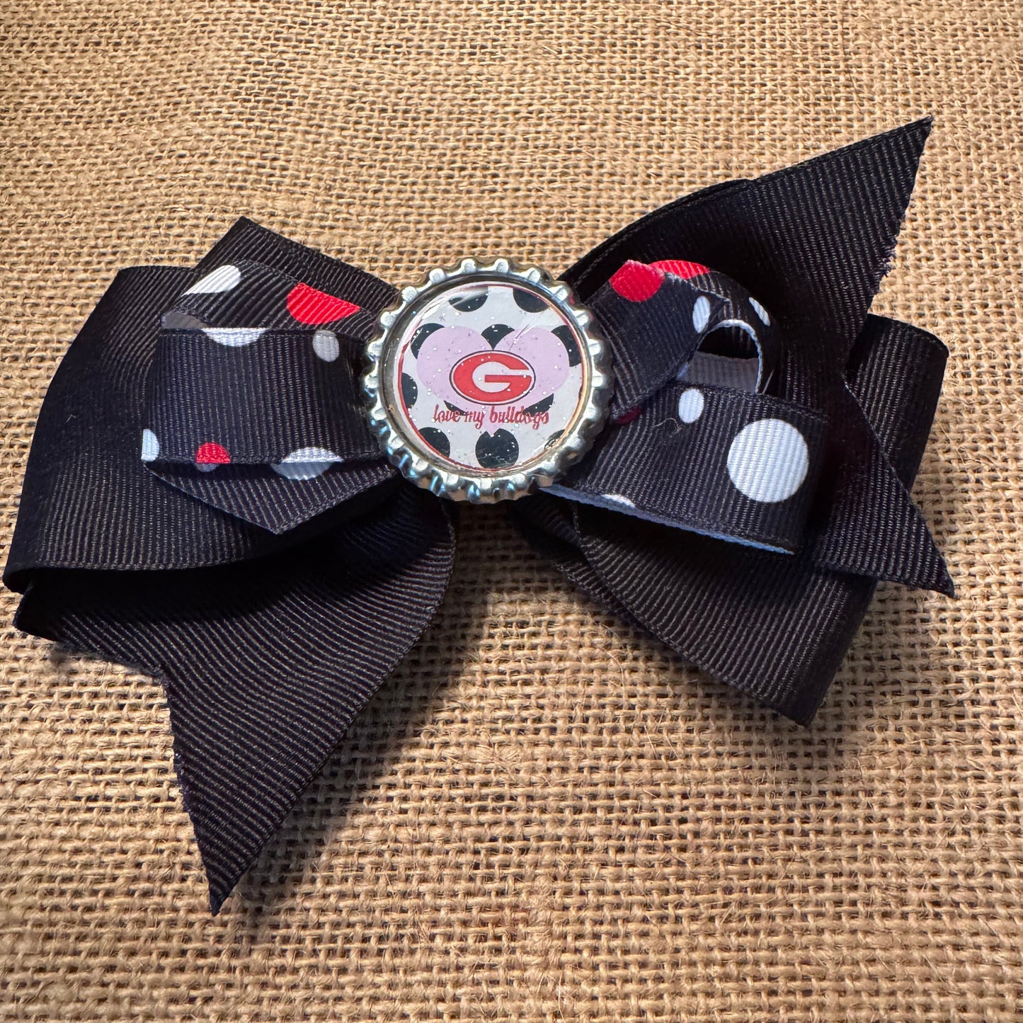 Georgia Black, Red and White polka dot