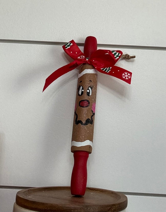 Mini Gingerbread rolling pin ornament