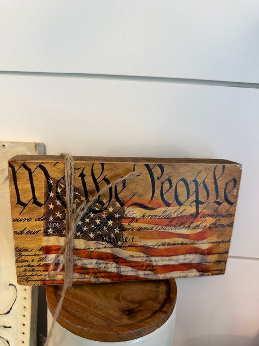 We the People stained block